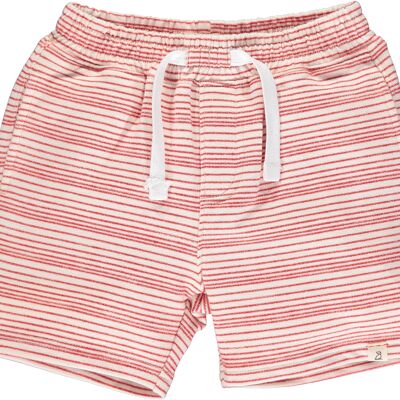 BLUEPETER sweat shorts Red/cream stripe stripe