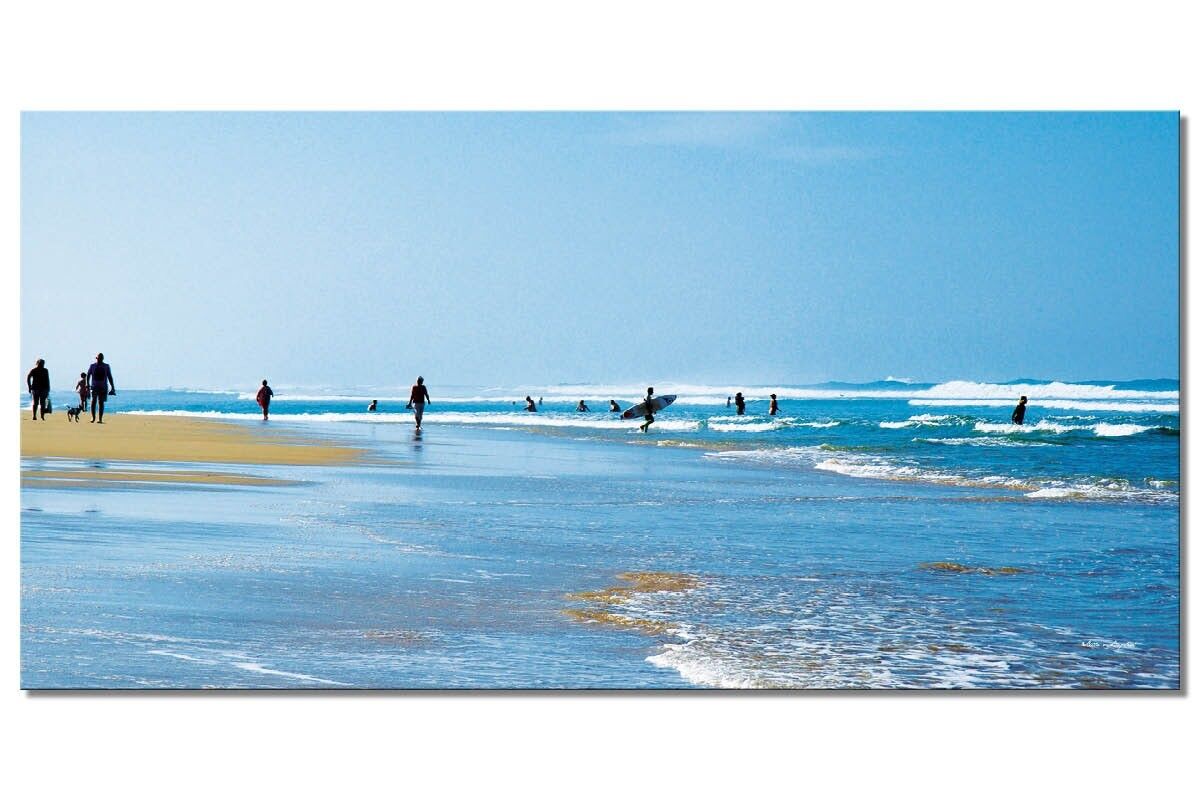 Wandbild: à la plage de Biscarosse 6 - Querformat 2:1 - viele Größen & Materialien – Exklusives Fotokunst-Motiv als Leinwandbild oder Acrylglasbild zur Wand-Dekoration