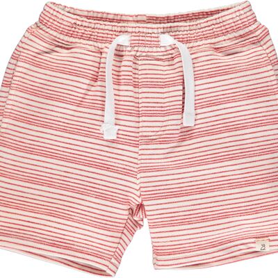 BLUEPETER sweat shorts Red/cream stripe stripe kids