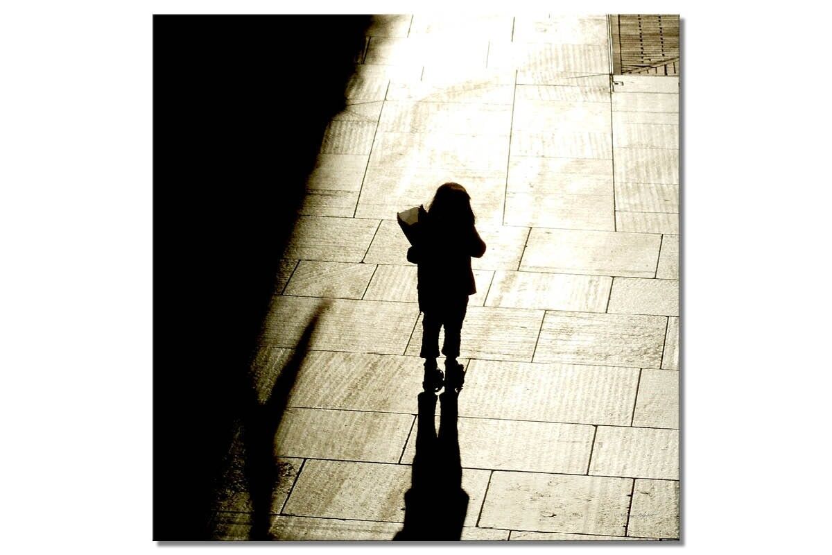 Mural: juego de sombras 3 - cuadrado 1:1 - muchos tamaños y materiales - motivo de arte fotográfico exclusivo como lienzo o imagen de vidrio acrílico para la decoración de paredes