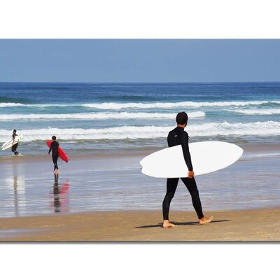 Mural: Surfing 2 - landscape format 2:1 - many sizes & materials - exclusive photo art motif as a canvas picture or acrylic glass picture for wall decoration