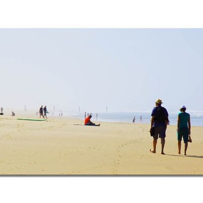 Mural: á la plage de Biscarosse 14 - formato apaisado 2:1 - muchos tamaños y materiales - motivo de arte fotográfico exclusivo como cuadro de lienzo o cuadro de vidrio acrílico para decoración de paredes