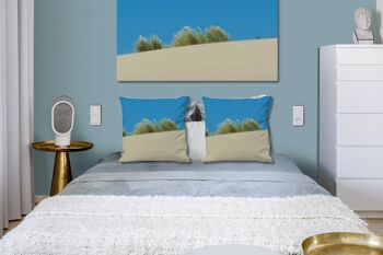 Ensemble de coussins photo décoratifs (2 pièces), motif : paysage de dunes 3 - taille : 40 x 40 cm - housse de coussin premium, coussin décoratif, coussin décoratif, coussin photo, housse de coussin 2