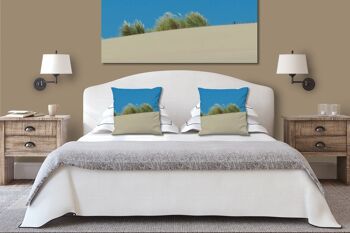 Ensemble de coussins photo décoratifs (2 pièces), motif : paysage de dunes 3 - taille : 40 x 40 cm - housse de coussin premium, coussin décoratif, coussin décoratif, coussin photo, housse de coussin 3