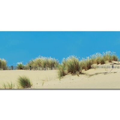 Papier peint : paysage de dunes 1 - panorama sur 3:1 - nombreuses tailles et matériaux - motif d'art photographique exclusif sous forme de toile ou d'image en verre acrylique pour la décoration murale