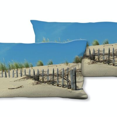 Ensemble de coussins photo décoratifs (2 pièces), motif : paysage de dunes 5 - taille : 80 x 40 cm - housse de coussin premium, coussin décoratif, coussin décoratif, coussin photo, housse de coussin