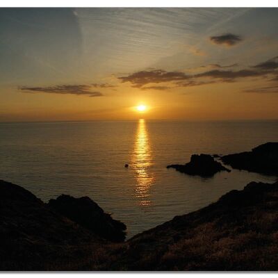 Mural: Atardecer en Lanzarote - Formato apaisado 4:3 - Muchos tamaños y materiales - Motivo exclusivo de arte fotográfico como cuadro de lienzo o cuadro de vidrio acrílico para decoración de paredes