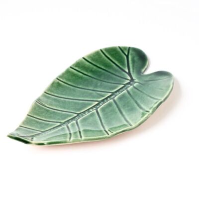Foglia di ceramica – Orecchio di elefante medio (verde)