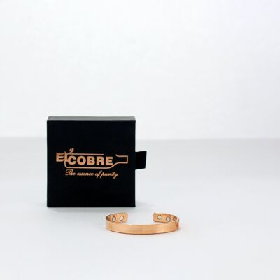 Pure copper magnet bracelet with gift box (design 15-L)