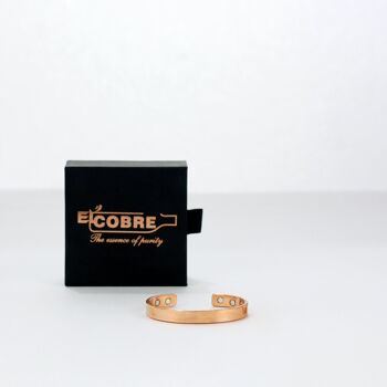 Bracelet magnétique en cuivre pur avec coffret cadeau (design 15-L) 1