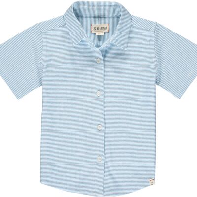 TILLER jersey shirt Blue/white micro stripe