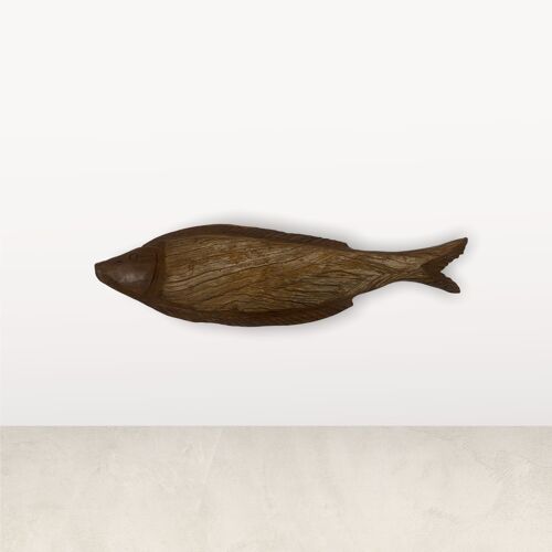 Driftwood Hand Carved Fish - (L10.8)