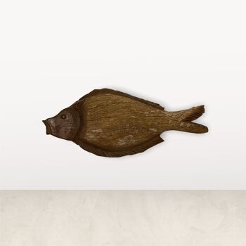 Poisson sculpté à la main en bois flotté - (M1.2) 1