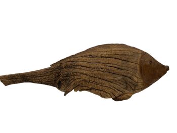 Poisson sculpté à la main en bois flotté - (1304) 4