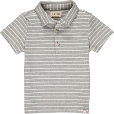 Polo FLAGSTAFF Rayé gris/blanc