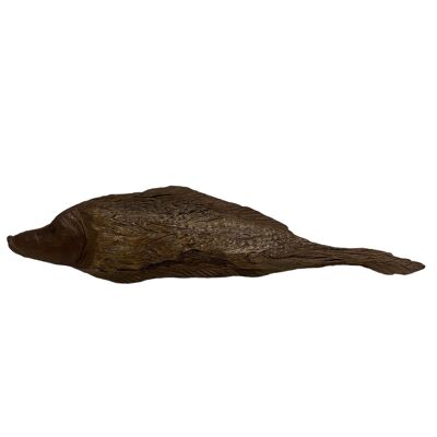 Handgeschnitzter Fisch aus Treibholz – (13,4) groß