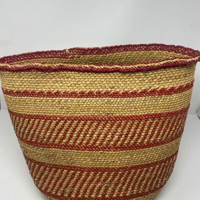 Iringa Basket - Russet Red Pattern- S