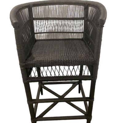 Malawi Bar Stool hand made - Matt Black