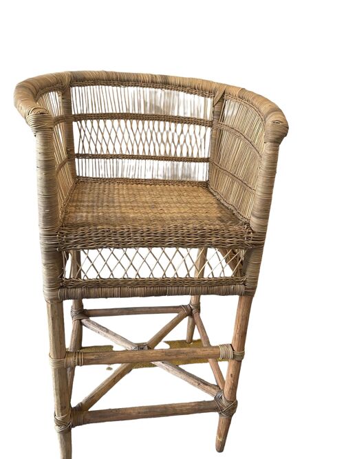 Malawi Bar Stool hand made - Natural