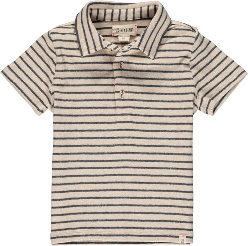 FLAGSTAFF polo Beige/charcoal stripe