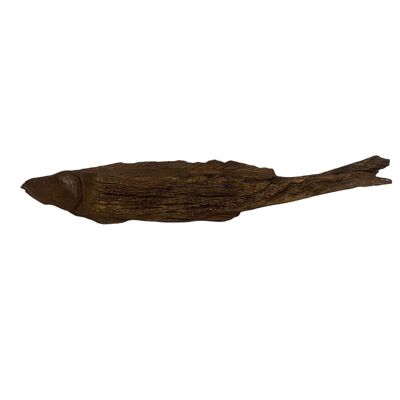 Driftwood Hand Carved Fish - (11.1) Sml