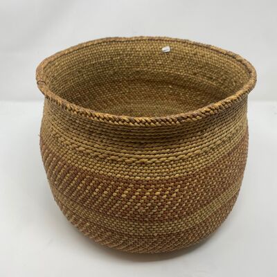 Iringa Basket - Brown Striped Pattern - M