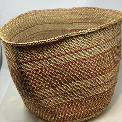 Iringa Basket - Brown Striped Pattern- XL