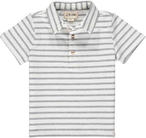 FLAGSTAFF polo White/grey stripe kids