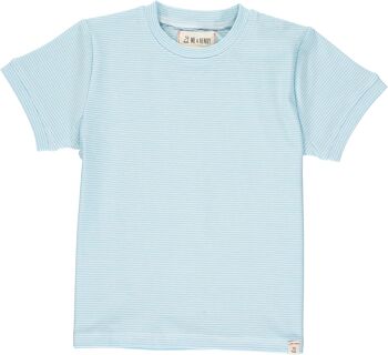 T-shirt CAMBER bleu micro rayures ados