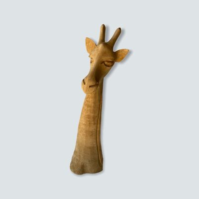 Sculptures Swazi Tête de Girafe - bois - L