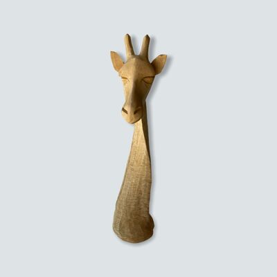 Esculturas de cabeza de jirafa de Swazilandia - madera - S