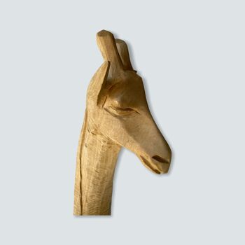 Sculptures Swazi tête de girafe - bois - S 3