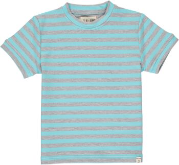 T-shirt CAMBER rayé bleu/gris ados