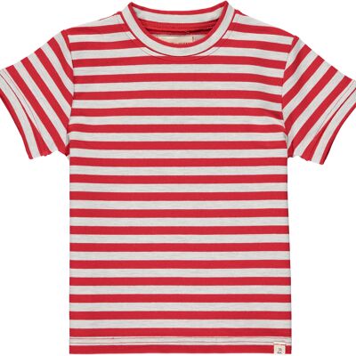 Camiseta CAMBER Rayas rojas / grises niños