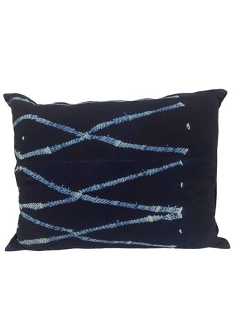 Coussins Tissu Indigo/Baoulé - (115) 1