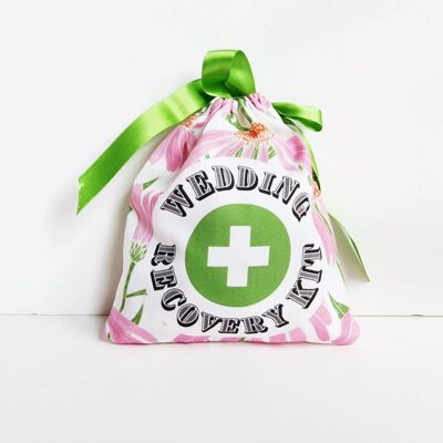 Wedding Recovery Kit Pouch with Floral Echinacea Print