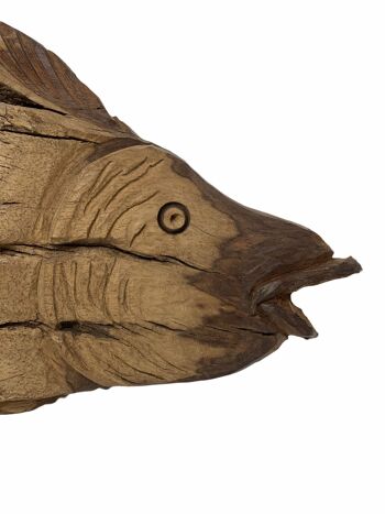 Poisson sculpté à la main en bois flotté - Grand 3