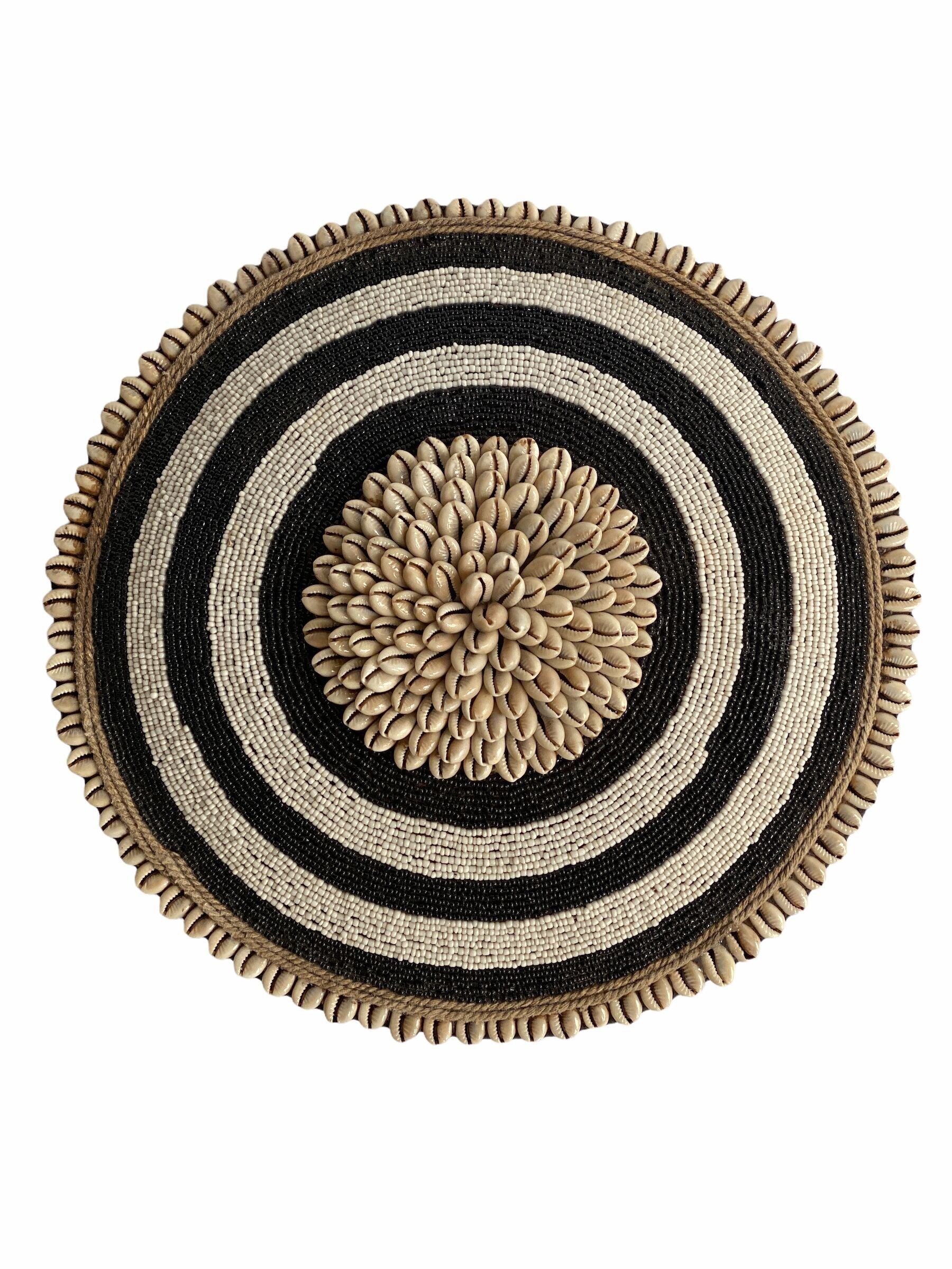 Bouclier Cameroun - S - 35cm noir & blanc