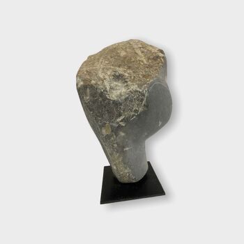 Sculpture tête de pierre par Rizimu Chiwawa Zimbabwe (3116) 3