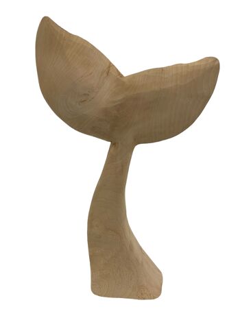 Aileron de baleine en bois sculpté à la main (38M) 1