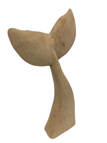 Aileron de baleine en bois sculpté à la main (38M) 2