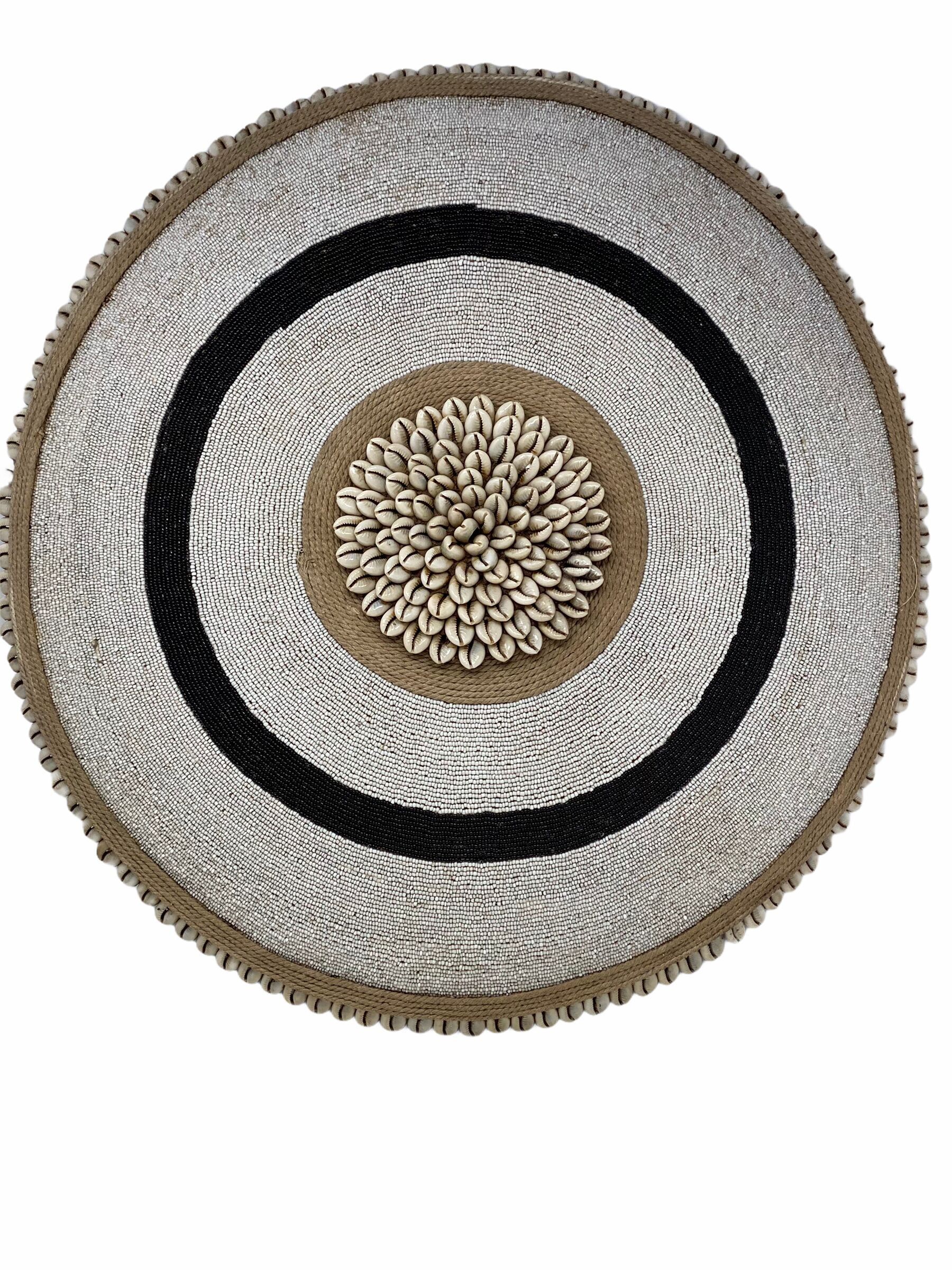 Bouclier du Cameroun - L - 55cm - Noir & Blanc