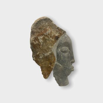 Sculpture tête de pierre par Rizimu Chiwawa Zimbabwe (3111) 4