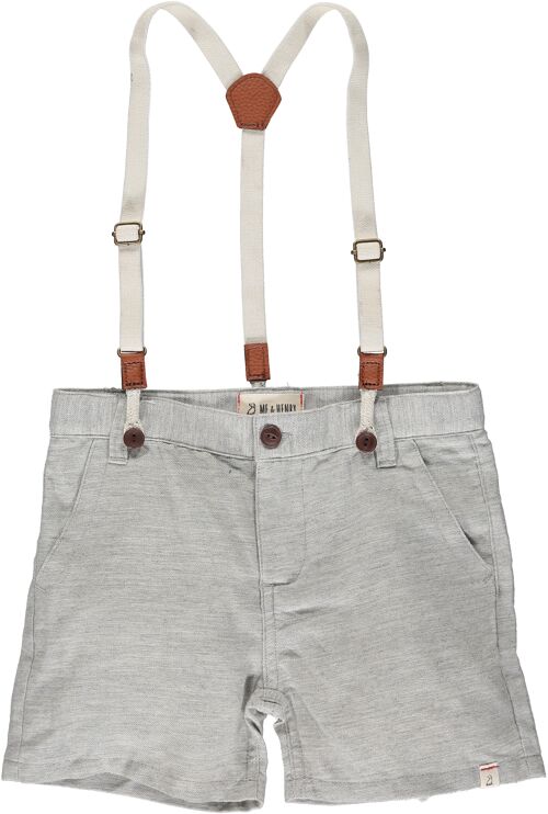 CAPTAIN shorts with suspenders Pale grey kids