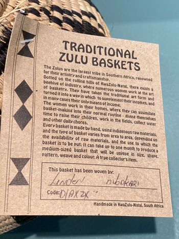 Zoulou Ukhamba - panier traditionnel (21.2) 3