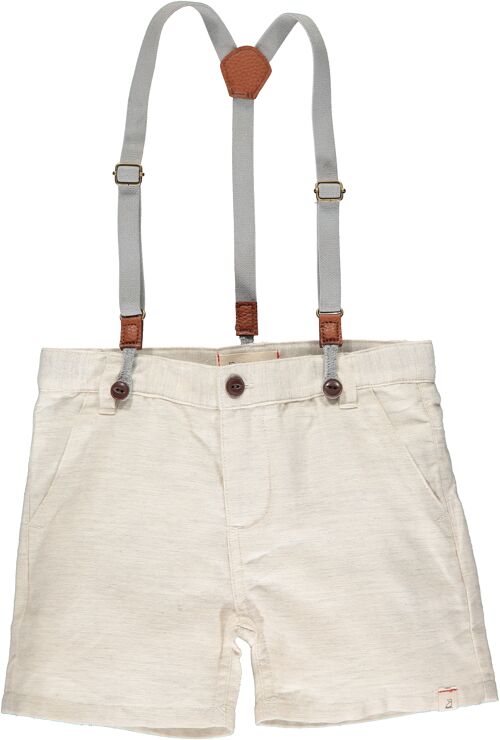 CAPTAIN shorts with suspenders Stone
