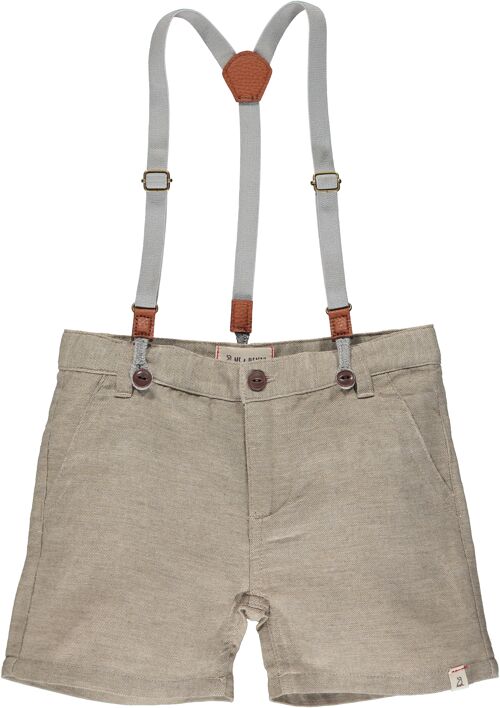 CAPTAIN shorts with suspenders Beige