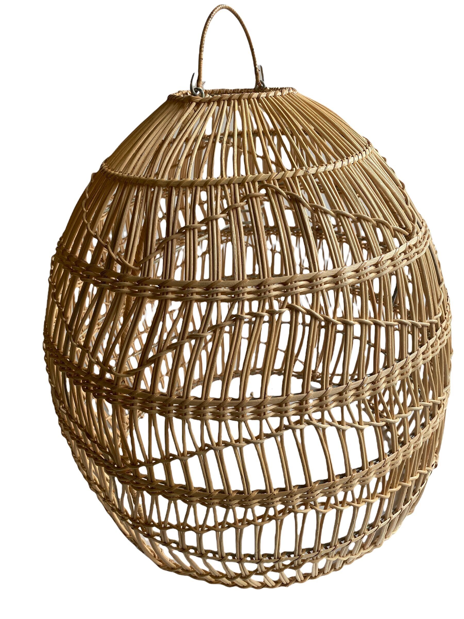 Pendentif vague en rotin - naturel - Petit