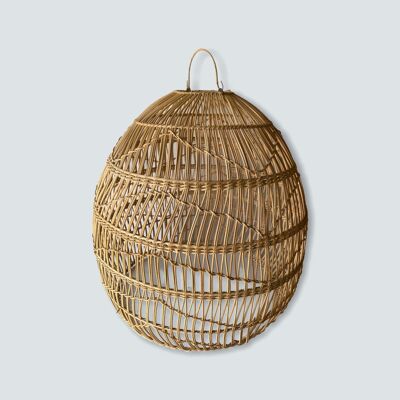 Rattan Wave Pendelleuchte - natur v. Large