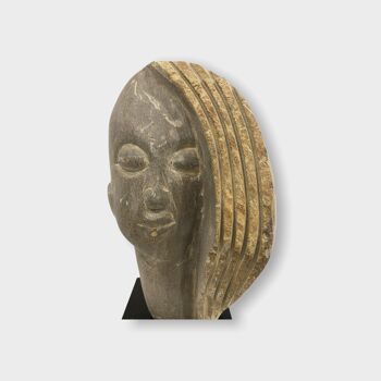 Sculpture tête de pierre par Rizimu Chiwawa Zimbabwe (3003) 3